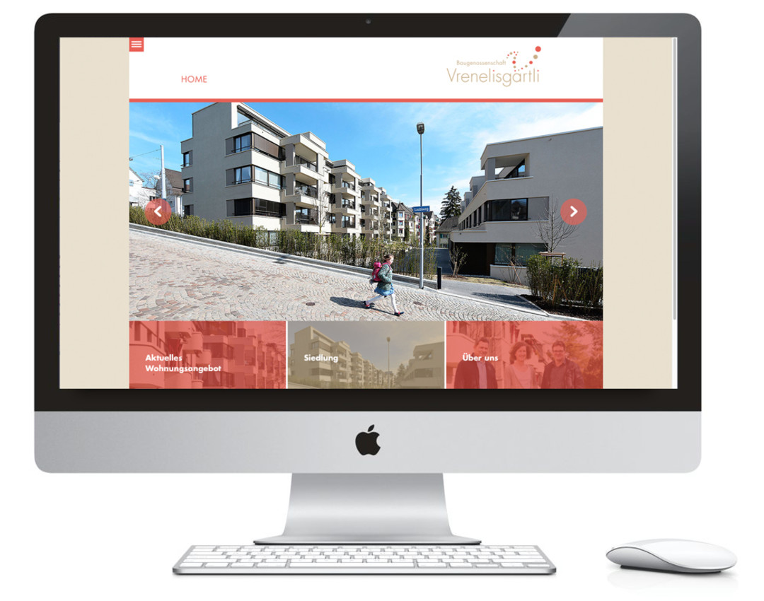 Neue Website für die Baugenossenschaft Vrenelisgärtli